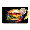 Hamburger - Graffiti - Verf - Kleurrijk - Eten - Abstract Placemat vinyl groot -zzzproduct_Kitchenyeah-website