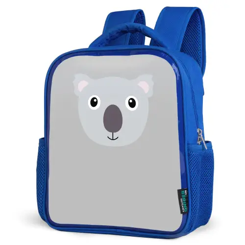 Dierenportret - Koala - grijs Kinderrugzak - Blauw middel -schuin