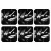 Drummer - Zwart - Drumstel onderzetter kurk middel -3d