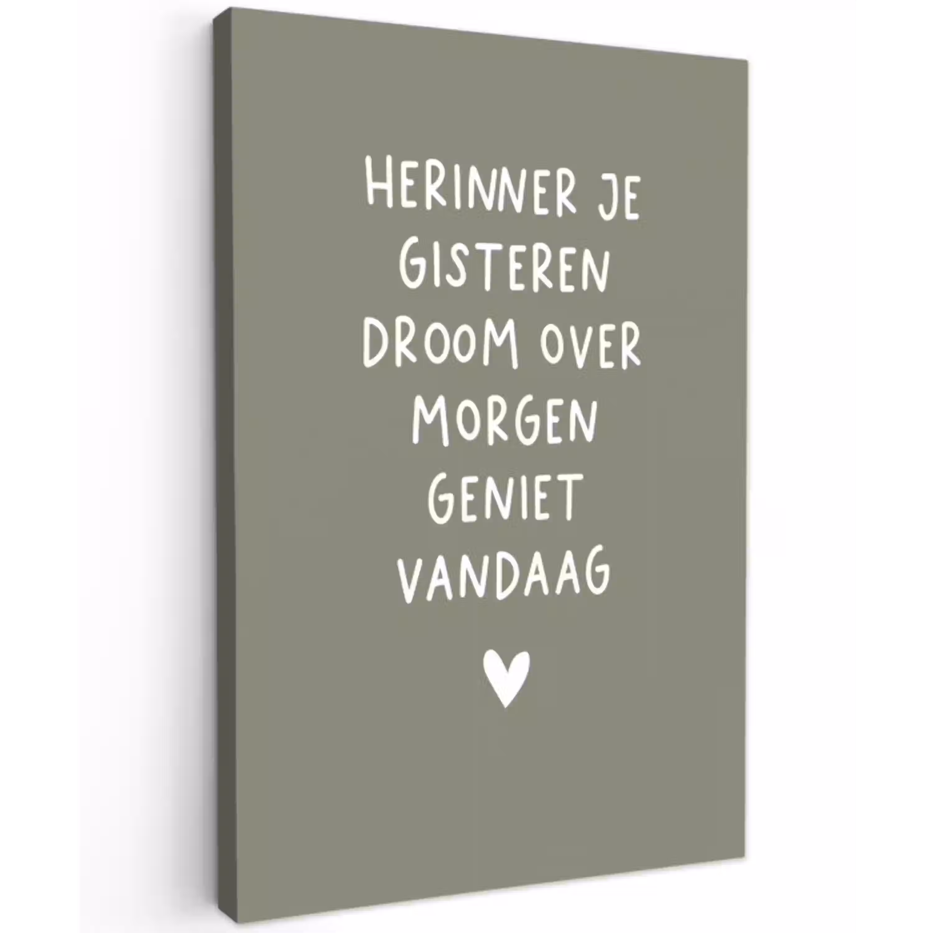 droom-groen Tuinposter op houten frame 2 cm dik klein -3d