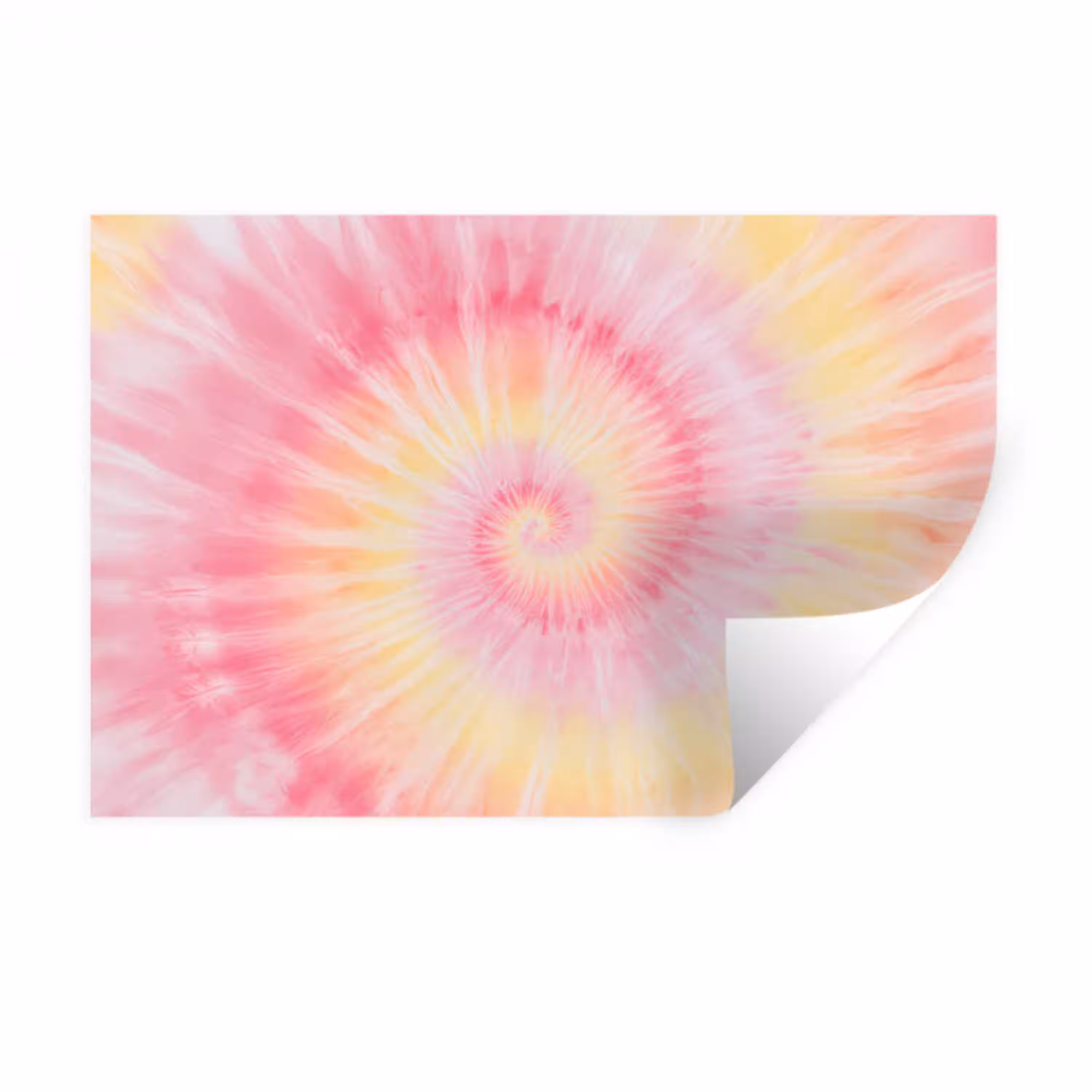 Patroon - Tie Dye - Pasteltinten - Roze Muursticker klein -3d