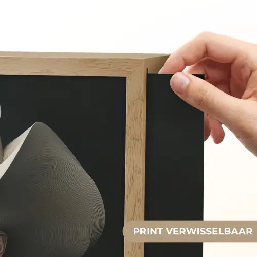 Vrouw - Golvende - Hoed Light Box met batterij (Wandlamp) middel -USP_websiteprintNL