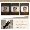 Hond - Verf - Dieren - Kleurrijk - Duitse Herder Light Box met batterij (Wandlamp kind) middel -USP_dimbaarNL