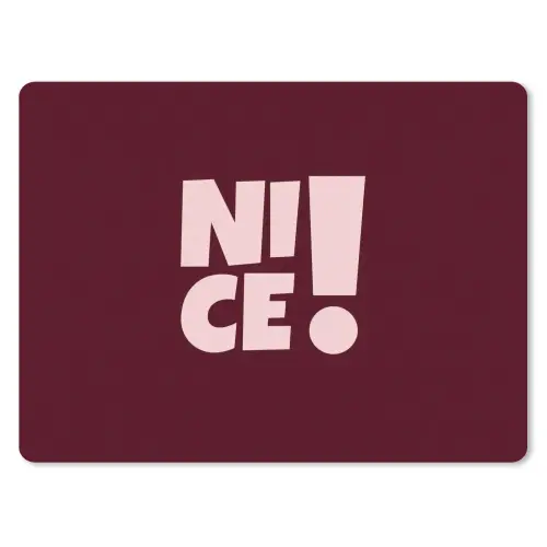 Nice - Uitroepteken - Rood muismat rubber klein -3d