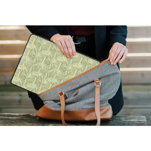 Palmwoud - Tropisch - Groen laptophoes neopreen klein 279 -tas