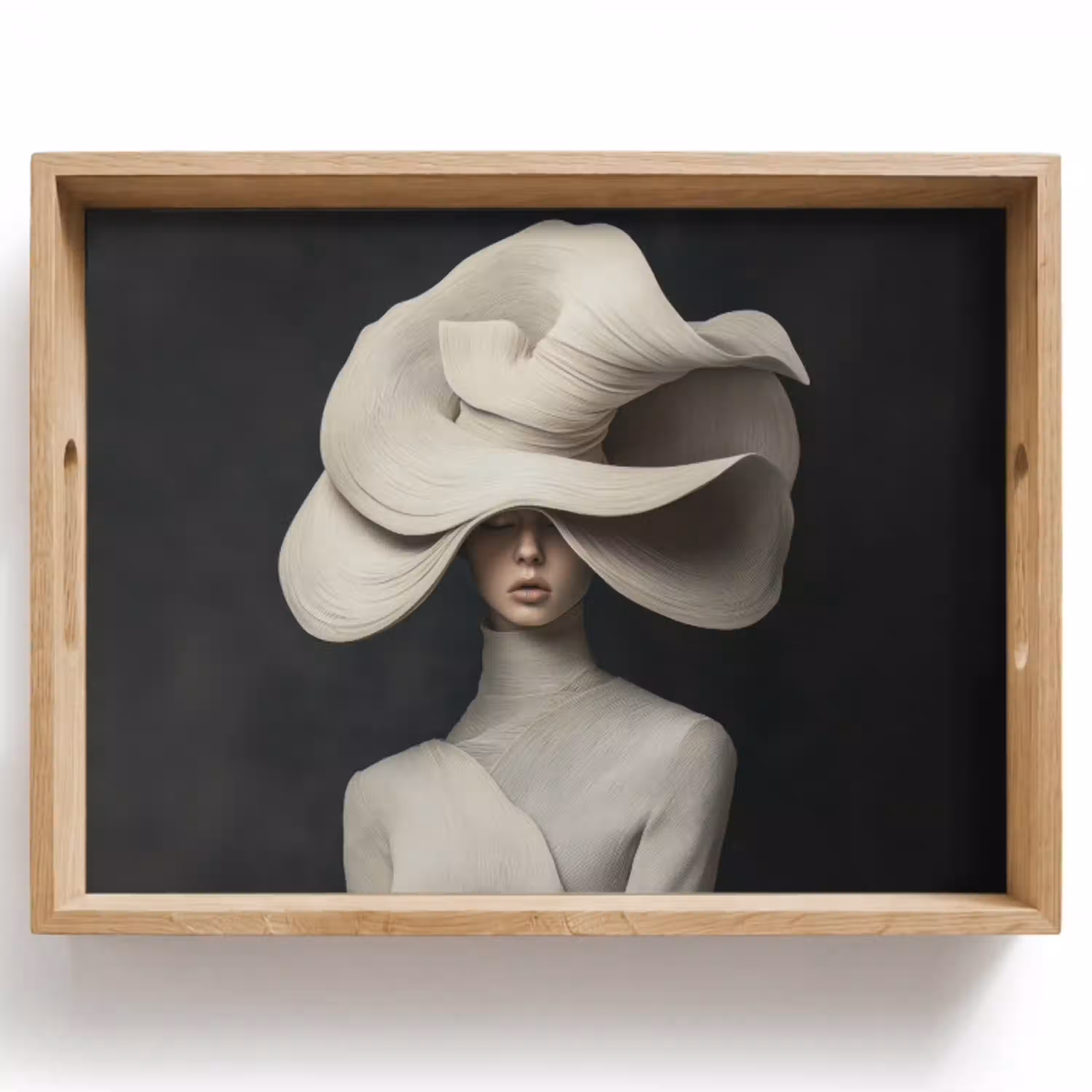 Modern - Vrouw - Hoed Dienblad Rechthoek middel -z3d_shopping