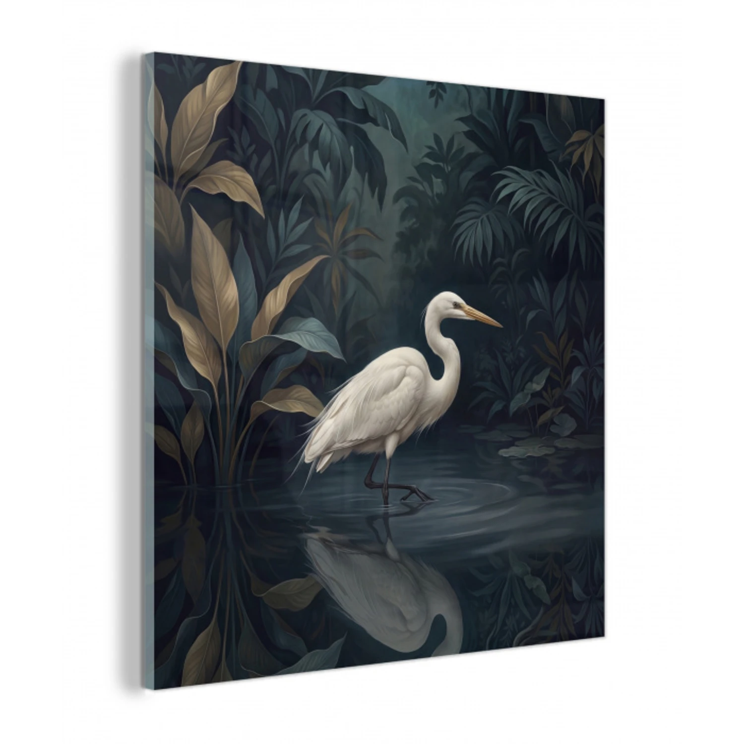 Reiger - Water - Natuur - Modern - Wit plexiglas 5mm klein -z3d