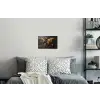 Wereldkaart -  Hout - Mozaïek Muursticker klein -slaapkamer