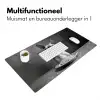 Sphynx - Kat - Dieren - Humor - Spaghetti - Zwart Wit Muismat XXL klein -sfeer4