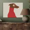 Silhouet - Hond - Trui - Rood PET vilt klein -sfeer2