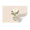 Bloem - Wit - Vaas - Quote Muursticker klein -3d