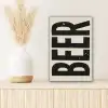 Beer - Vintage - Zwart - Beige canvas 2cm klein -sfeer5