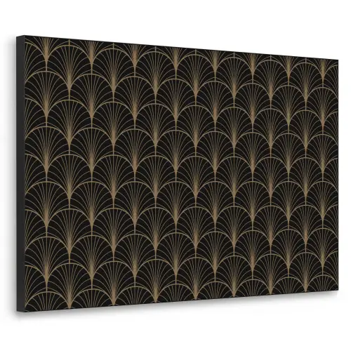 Gouden - Waaiers - Zwart Textielframe zwart klein 947 -3d