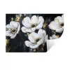 Bloemen - Wit - Abstract Muursticker klein -3d