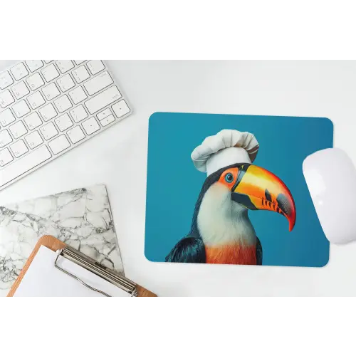 Toekan - Papegaai - Vogel - Koksmuts muismat rubber klein -witbureau