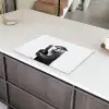 Wijnfles - Otter - Zwart Inductie beschermer vinyl 3mm klein -sfeer8