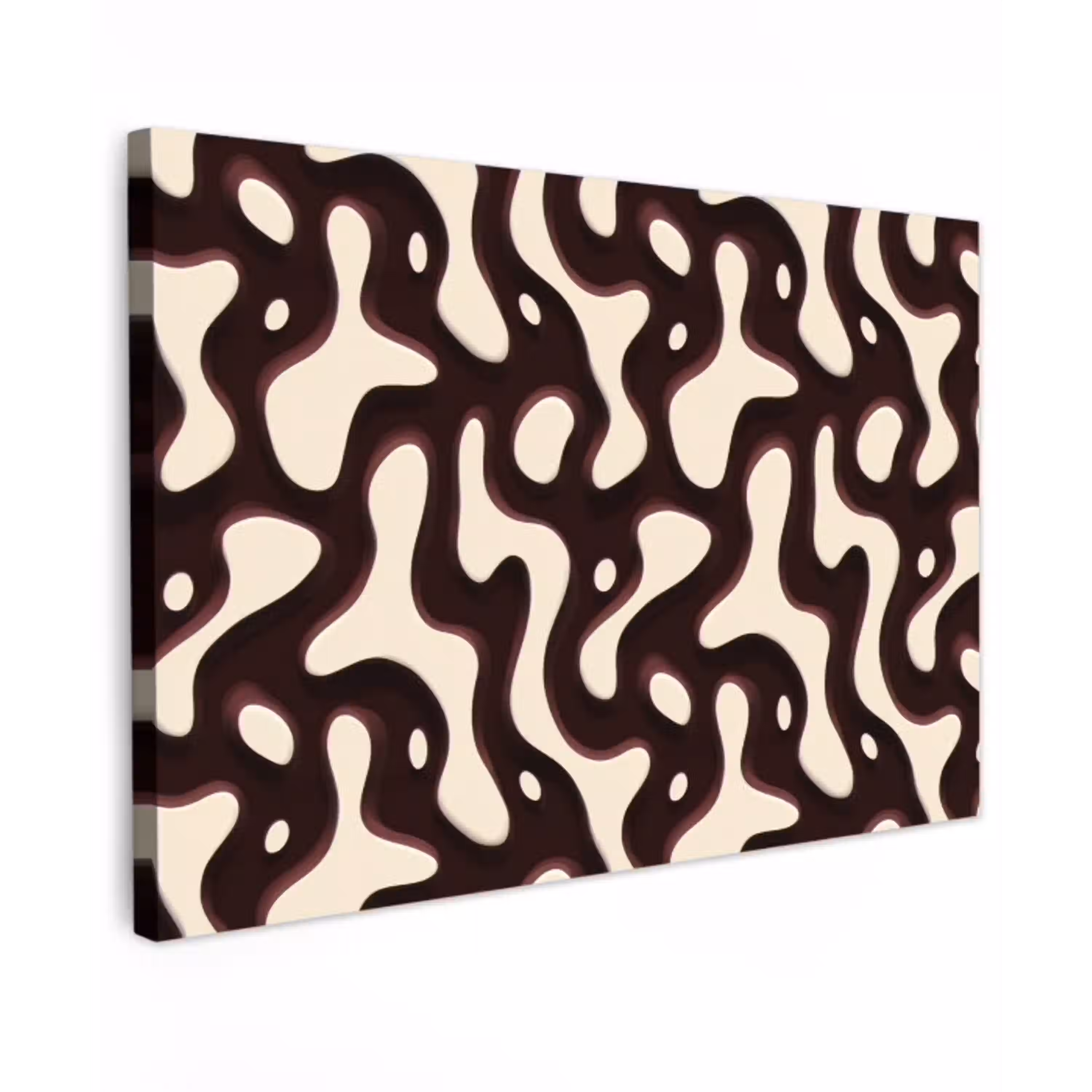 Organisch - Krachtig - Bruin canvas 2cm klein 34 -z3d