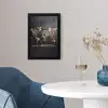 Wereldkaart - Stenen - Realistisch fotolijst zwart zonder passe partout klein -sfeer4