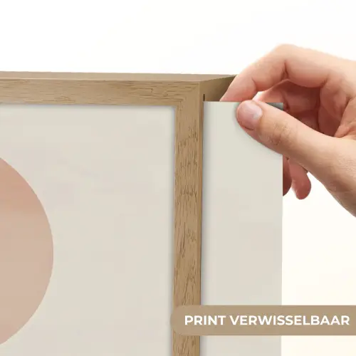 Modern - Roze - Groen - Natuur - Geometrisch - Vormen Light Box met batterij (Wandlamp) middel -USP_websiteprintNL