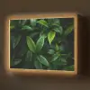 Bladeren - Regendruppels - Licht - Groen Light Box met batterij (Wandlamp) middel -z3d_website