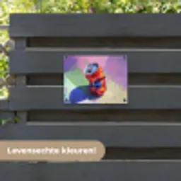 Frisdrank - Blik - Paars tuinposter los doek klein -sfeer3