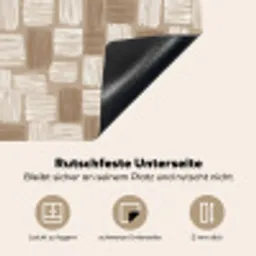 Blok - Patroon - Bruin Inductie beschermer vinyl 3mm middel 274 -tsfeer4_DE