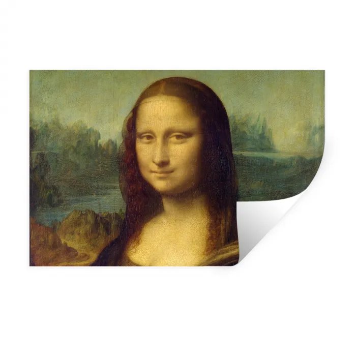 Mona Lisa - Leonardo da Vinci Muursticker klein -3d