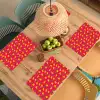 Roze - Mango - Blauwe - Streepjes Placemat vinyl groot 368 -zzsfeer5_Kitchenyeah-website