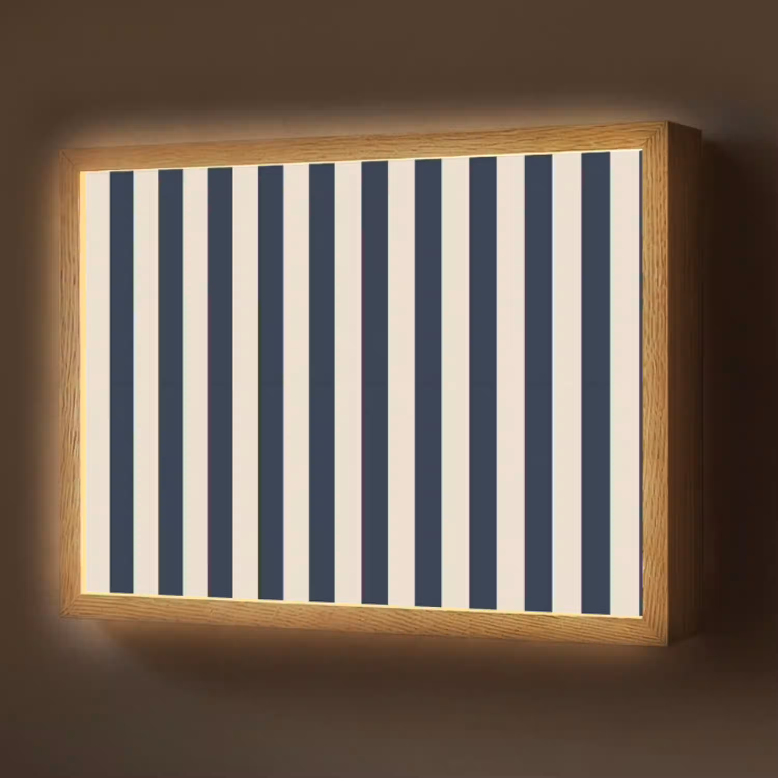 Verticale strepen - Blauw - Crème Light Box met batterij (Wandlamp) middel 907 -z3d_website