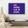 Tekst - Valentijn - Love - Blauw canvas 2cm klein -sfeer6