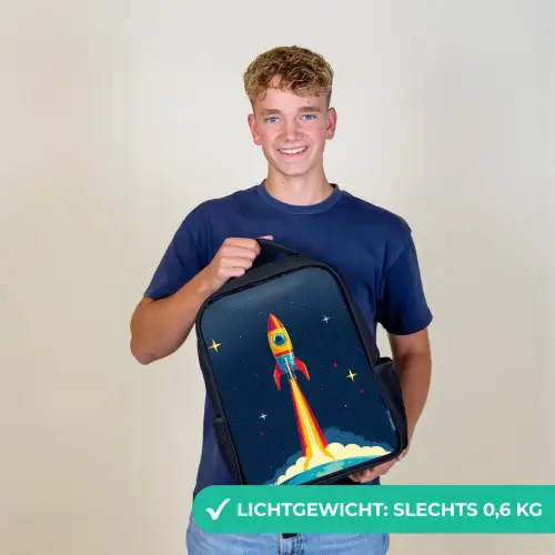 Raket - Rookwolken - Ruimte Rugzak - Zwart middel -sfeer7_NL