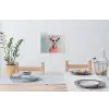 Zonnebril - Roze - Geit - Horen Muursticker klein -eettafel
