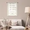 Wit - Koffie - Vintage - Decoratie Wandkleed katoen klein -sfeer4