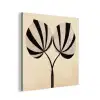 Bladeren - Gestreept - Stengel - Beige aluminium wit klein -3d
