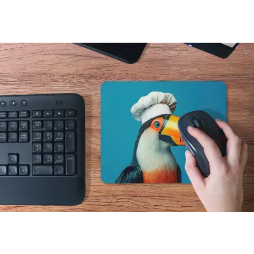 Toekan - Papegaai - Vogel - Koksmuts muismat rubber klein -toetsenbord