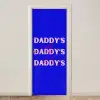 Blauw - Daddy's - Blokletters deurposter klein -3d_beige