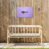 Maandag - Mok - Koffie - Paars Tuinposter op houten frame 2 cm dik klein -sfeer4