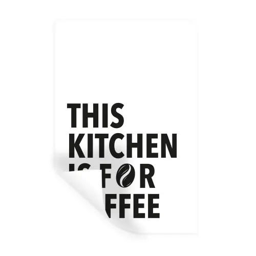 Quotes  - Koffie - Bonen - Modern Muursticker klein -3d