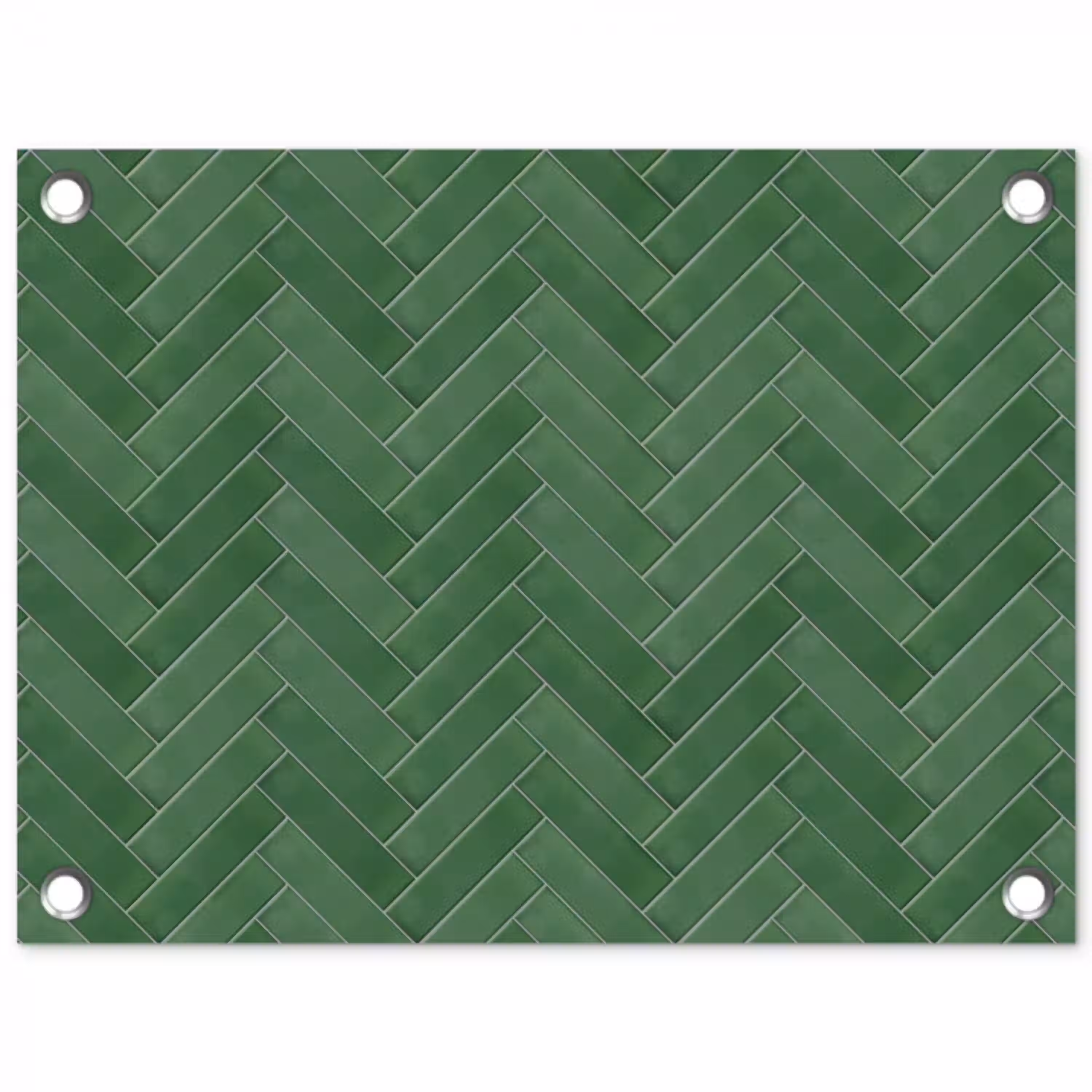 Visgraat - Wandtegel - Bosgroen tuinposter los doek klein 239 -3d