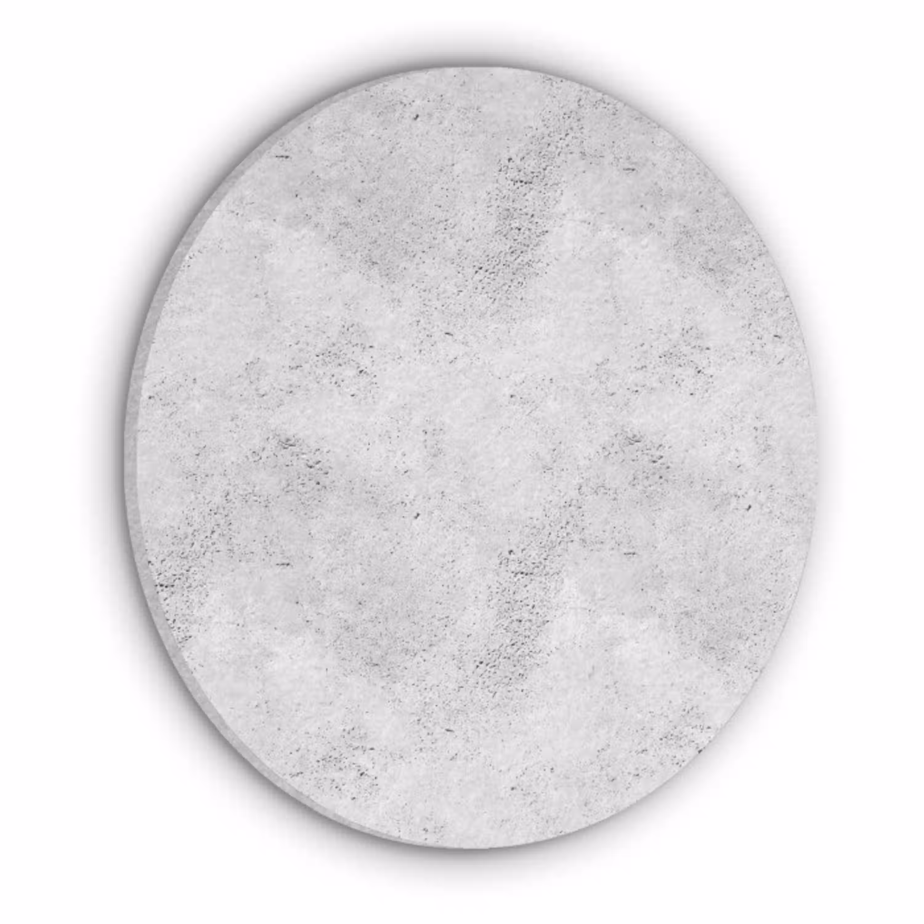 Lichtgrijs - Ruw - Subtiel Akoestische PET Vilt - Rond klein 838 -3d