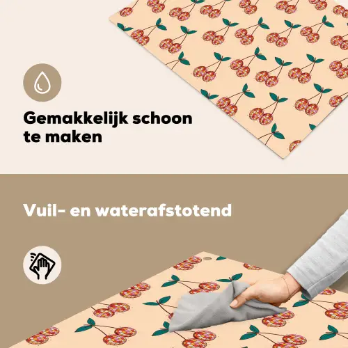 Kers - Disco - Patroon Inductie beschemer met haakjes klein 777 -ky-schoon-nl
