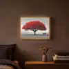 Boom - Rood - Natuur - Zwart wit Light Box met batterij (Wandlamp) middel -sfeer4