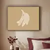 Bananen - Beige - Lijntekening - Minimalistisch Textielframe - compleet frame klein -sfeer1