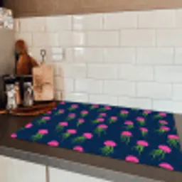 Kwallen - Diepzee - Neon Inductie beschermer vinyl 3mm klein 276 -sfeer3