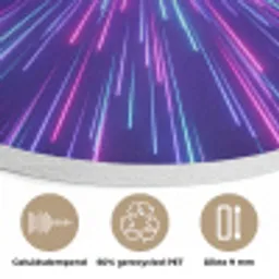 Dynamisch - Ruimte - Kleurrijk Akoestische PET Vilt - Rond klein -closeup_NL