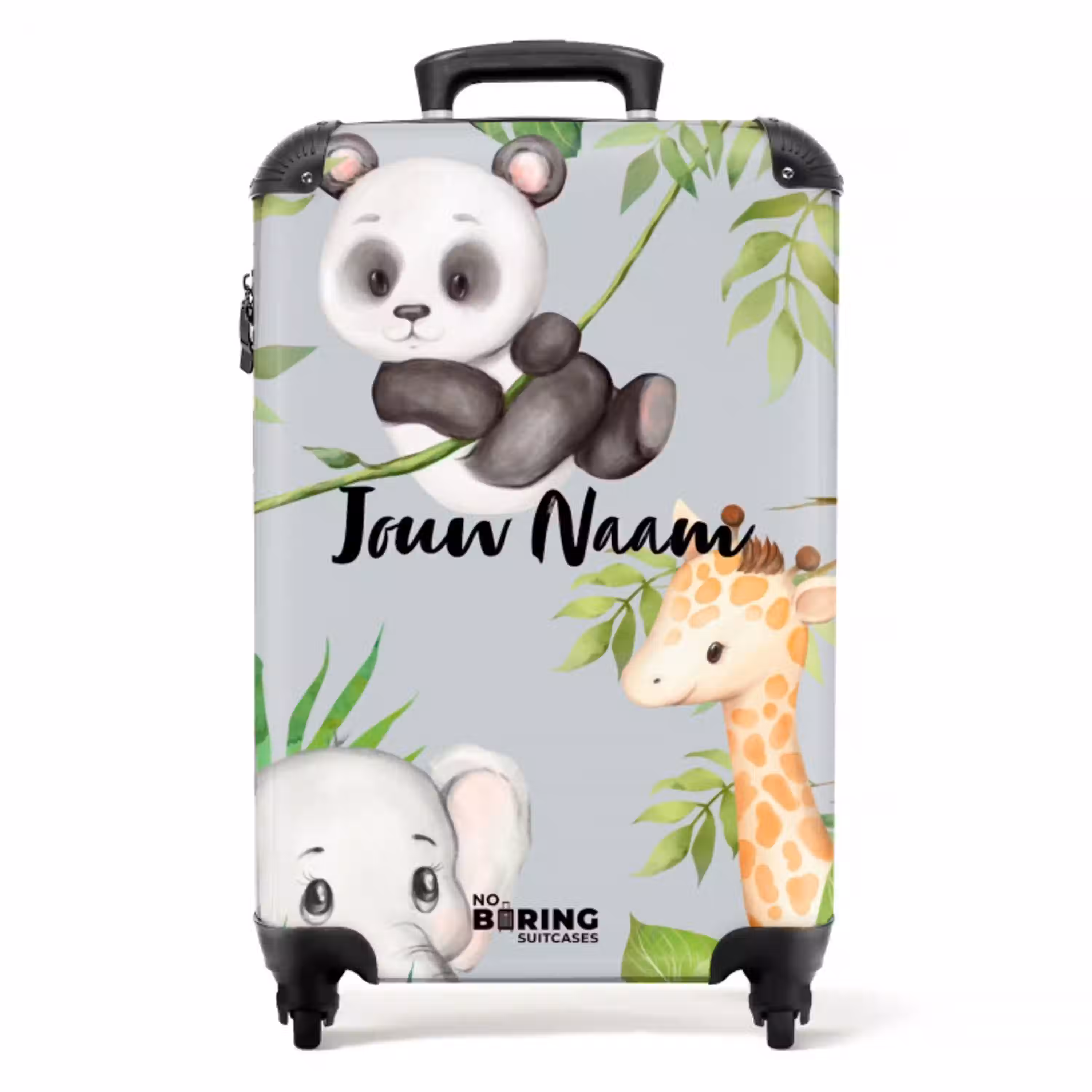 Diertjes in de jungle NBS - Handbagage koffer - Kinderen Unisex middel -productfoto_recht