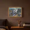 Mozaïek - Walvis - Koraal - Water Light Box met batterij (Wandlamp) middel -sfeer4