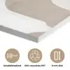 Abstracte bogen - Modern - Beige PET vilt klein -closeup_DE
