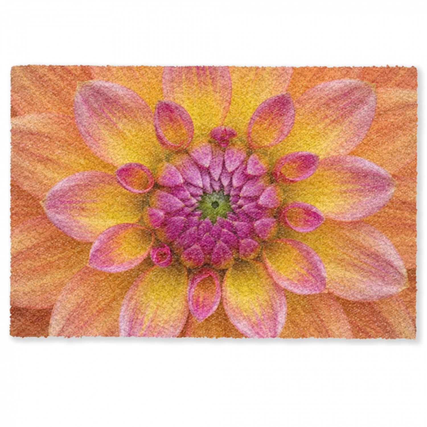 Dahlia - Bloem - Oranje Deurmat klein -zkaufland3d