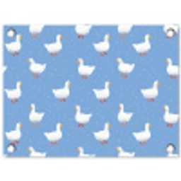 Ganzen - Elegant - Blauw tuinposter los doek klein 239 -3d